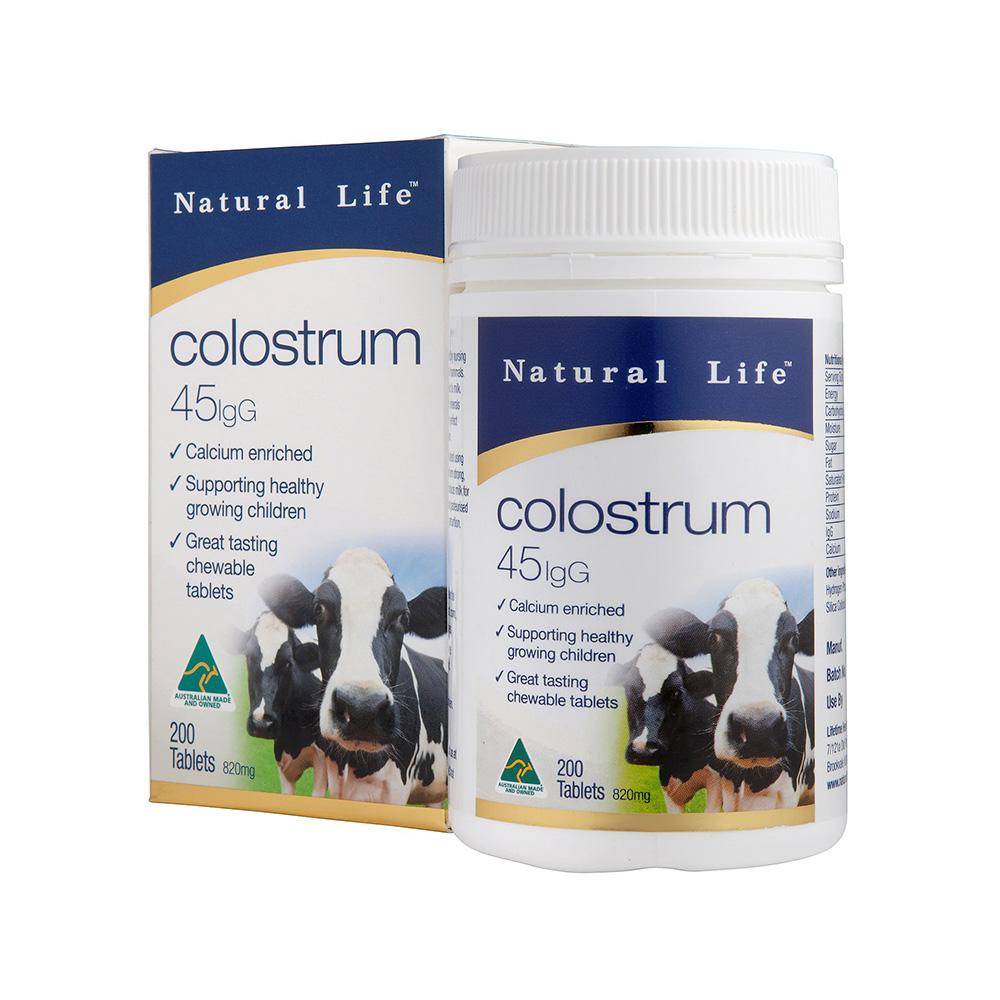 Natural Life Colostrum 45igG 200 tablets