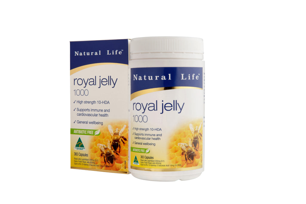 Natural Life Royal Jelly 1000 365 Capsules